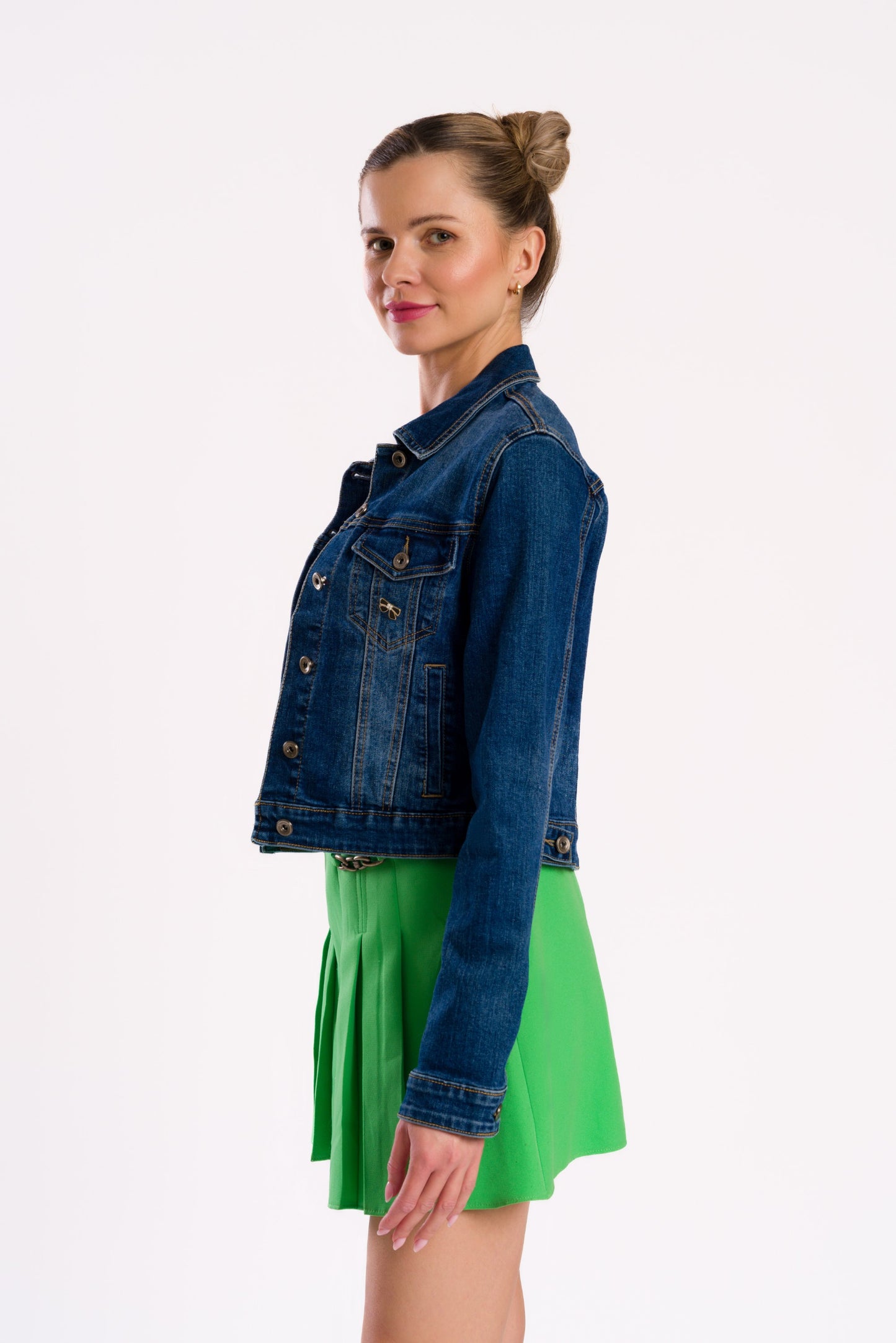 Cat woman denim jacket #recycled