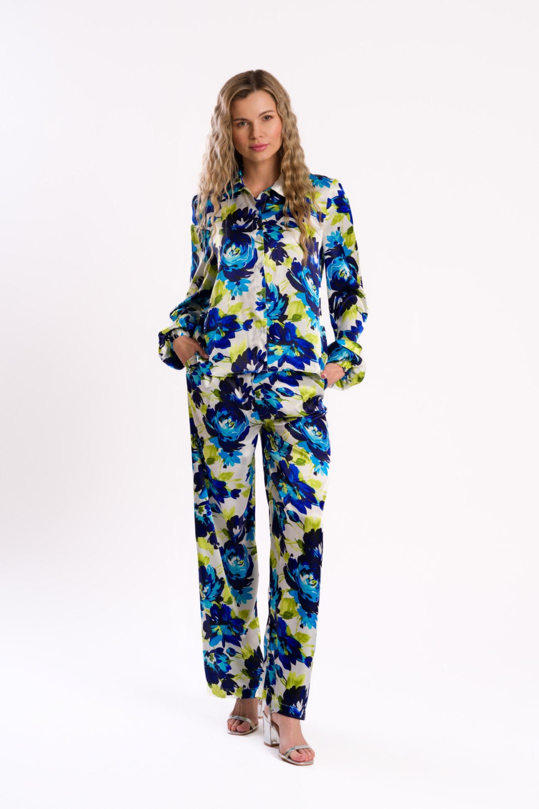 Floral Whisper Blue Pants
