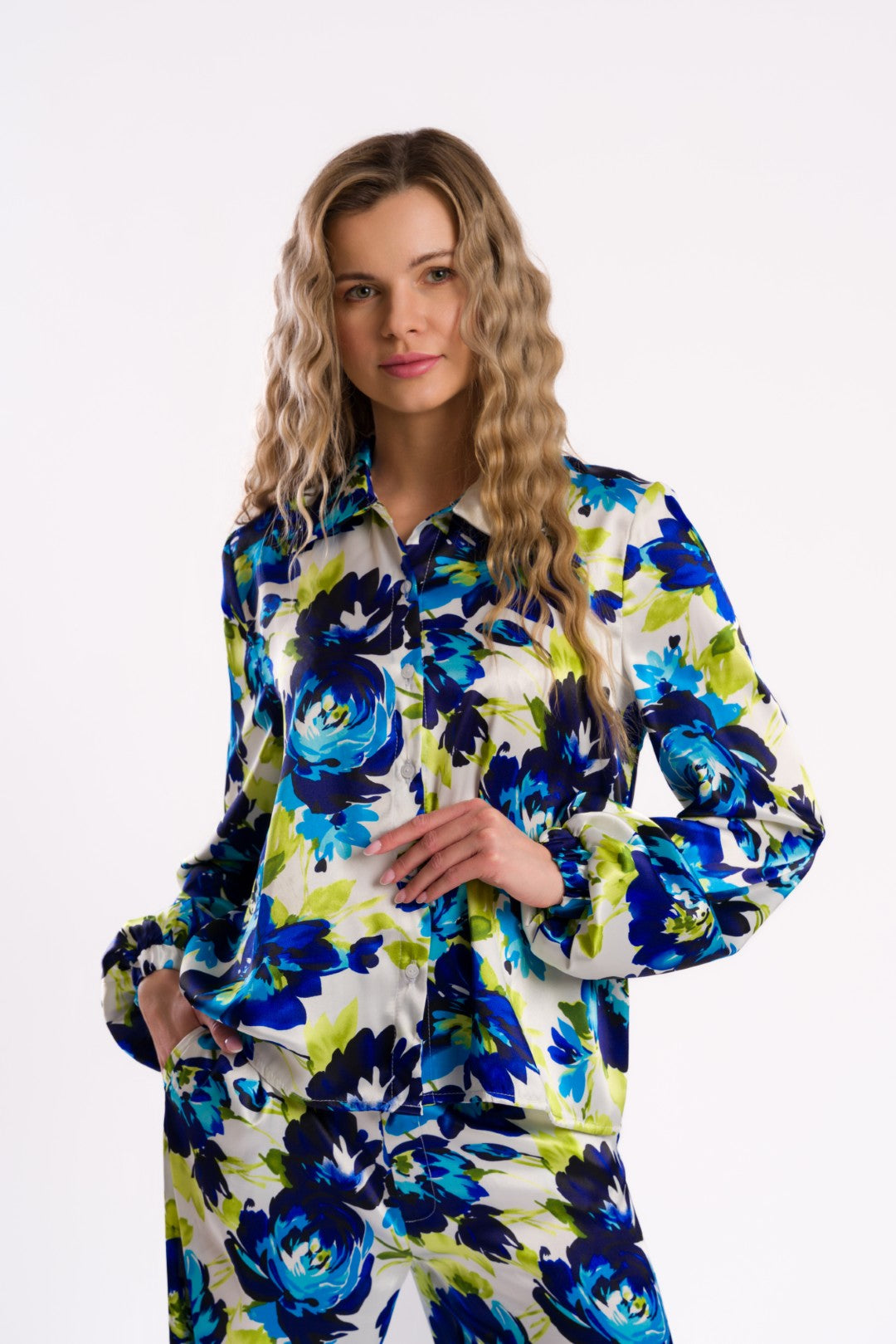 Floral Whisper Blue Pants