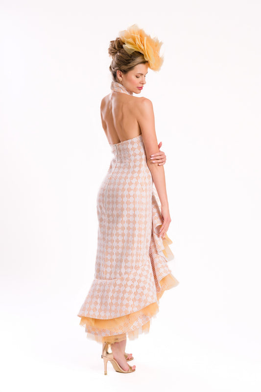 The Ruffled Tulle Dress & Fascinator Set