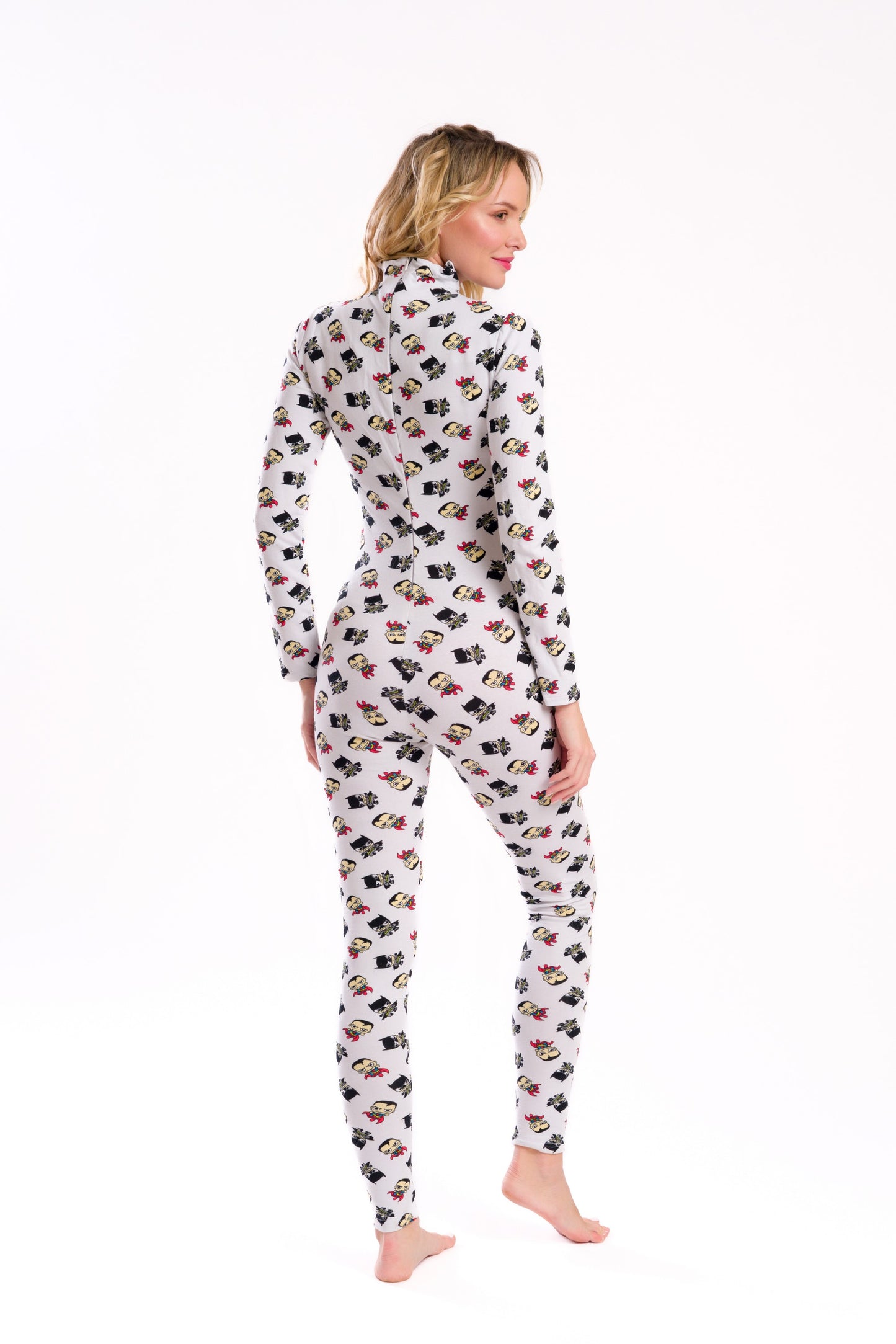Superhero print onesie