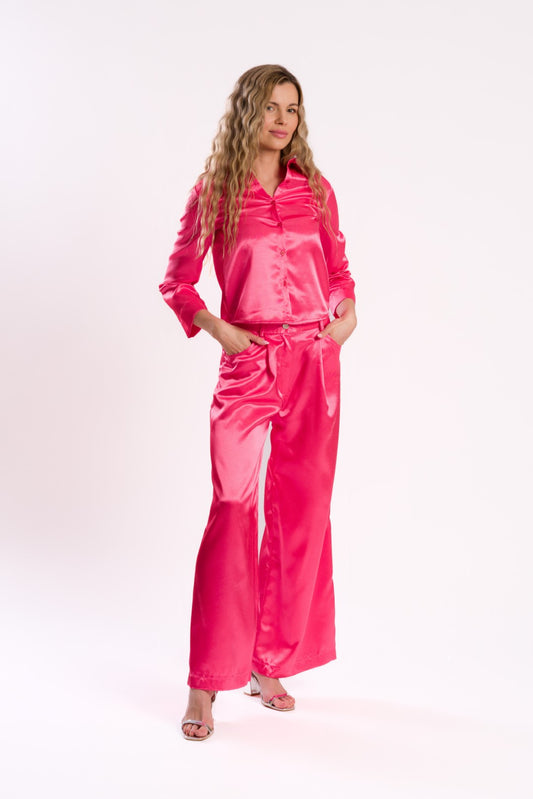 Fuchsia Pink Flair Pants