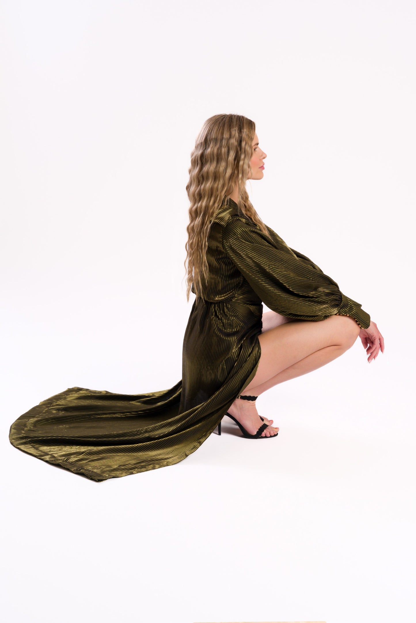 Black and gold dynasty inspired dress