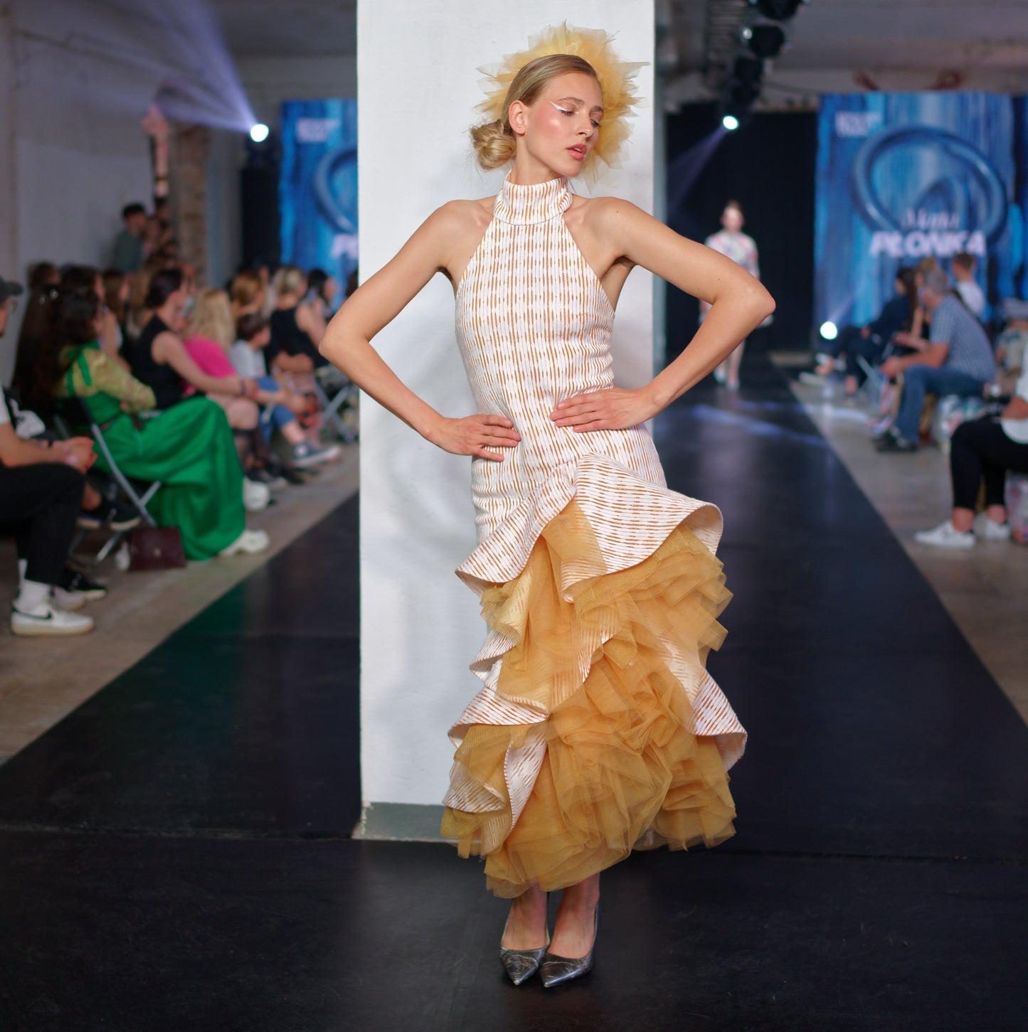 The Ruffled Tulle Dress & Fascinator Set