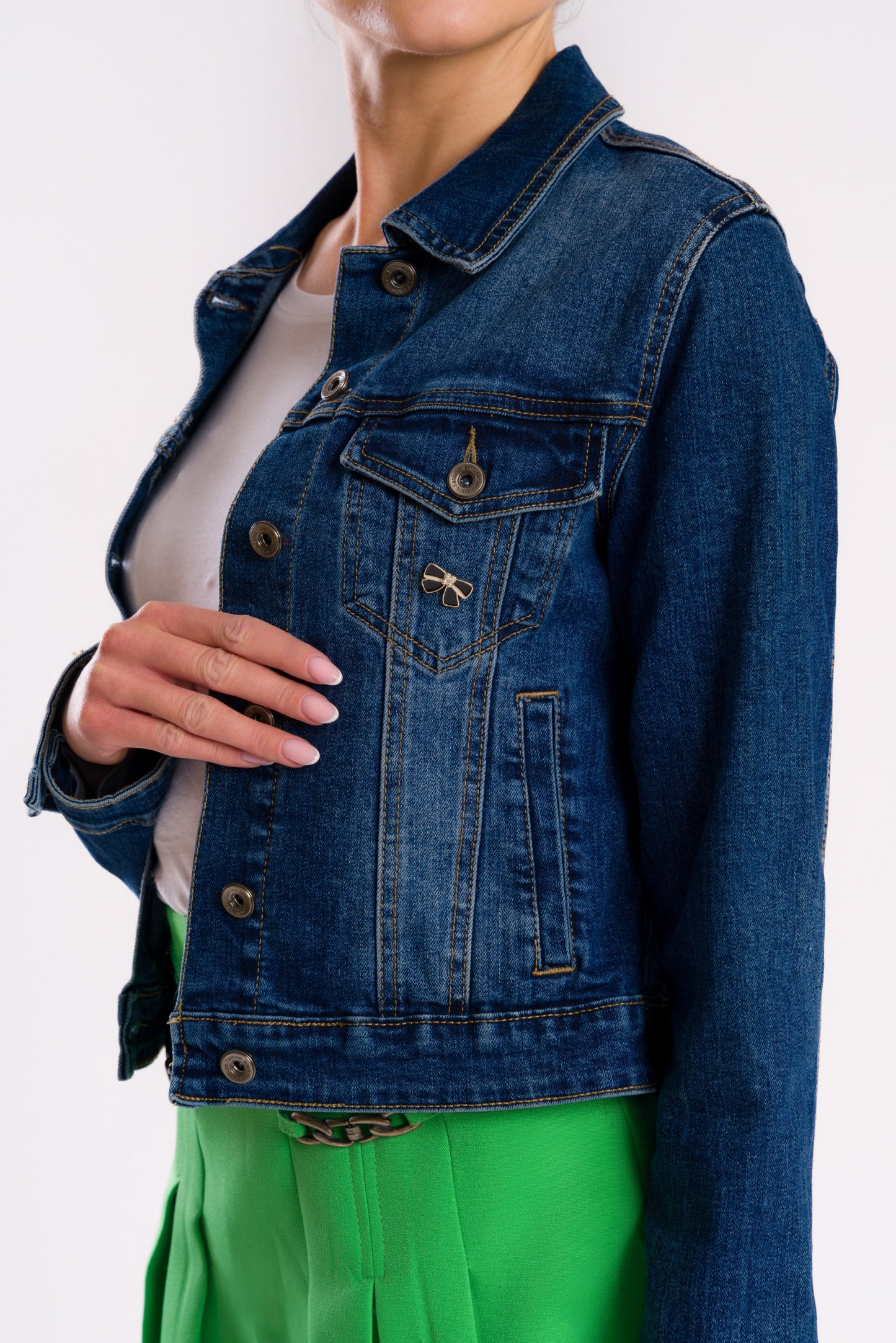 Cat woman denim jacket #recycled