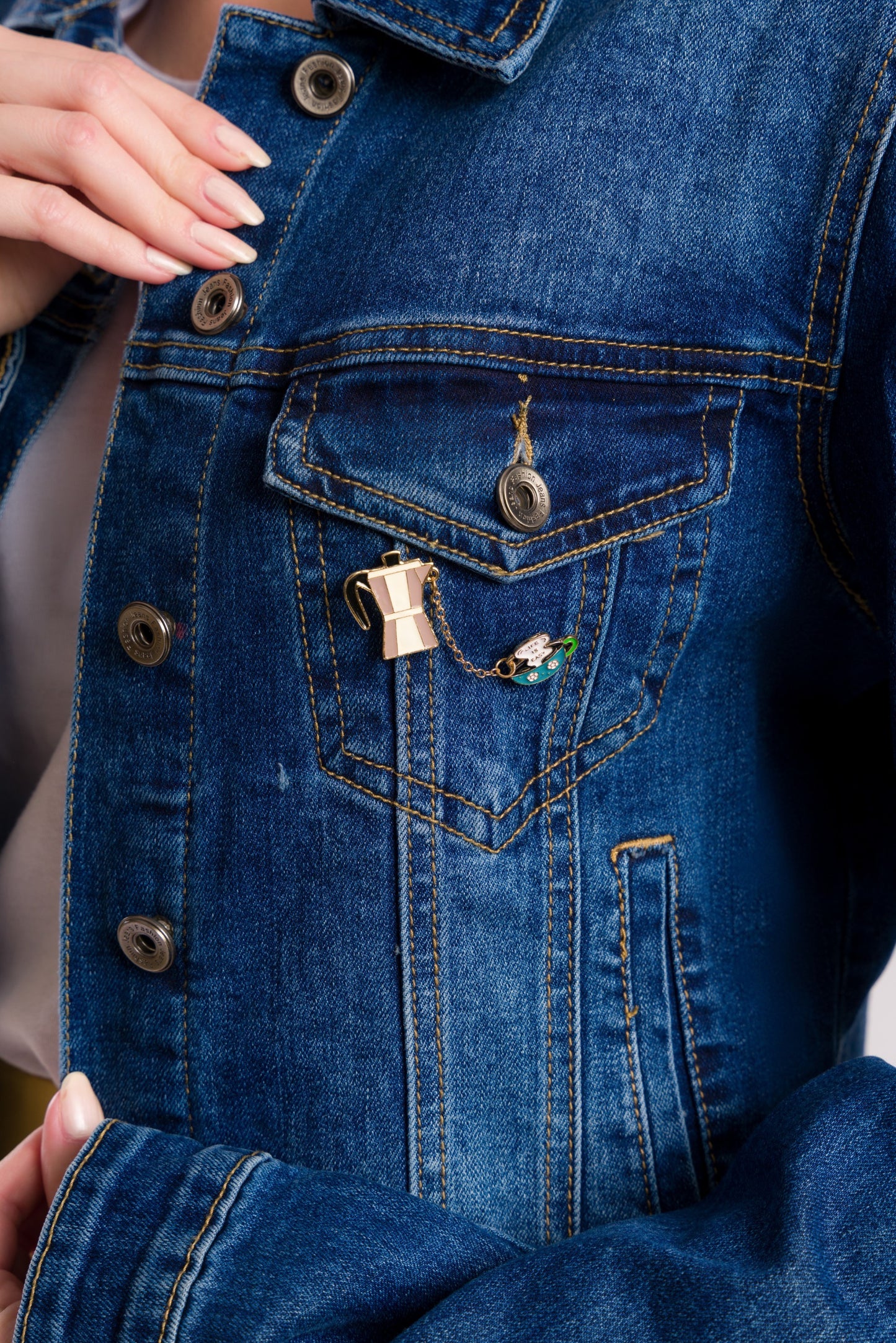 Pop - Art style "Cry baby" denim jacket #recycled