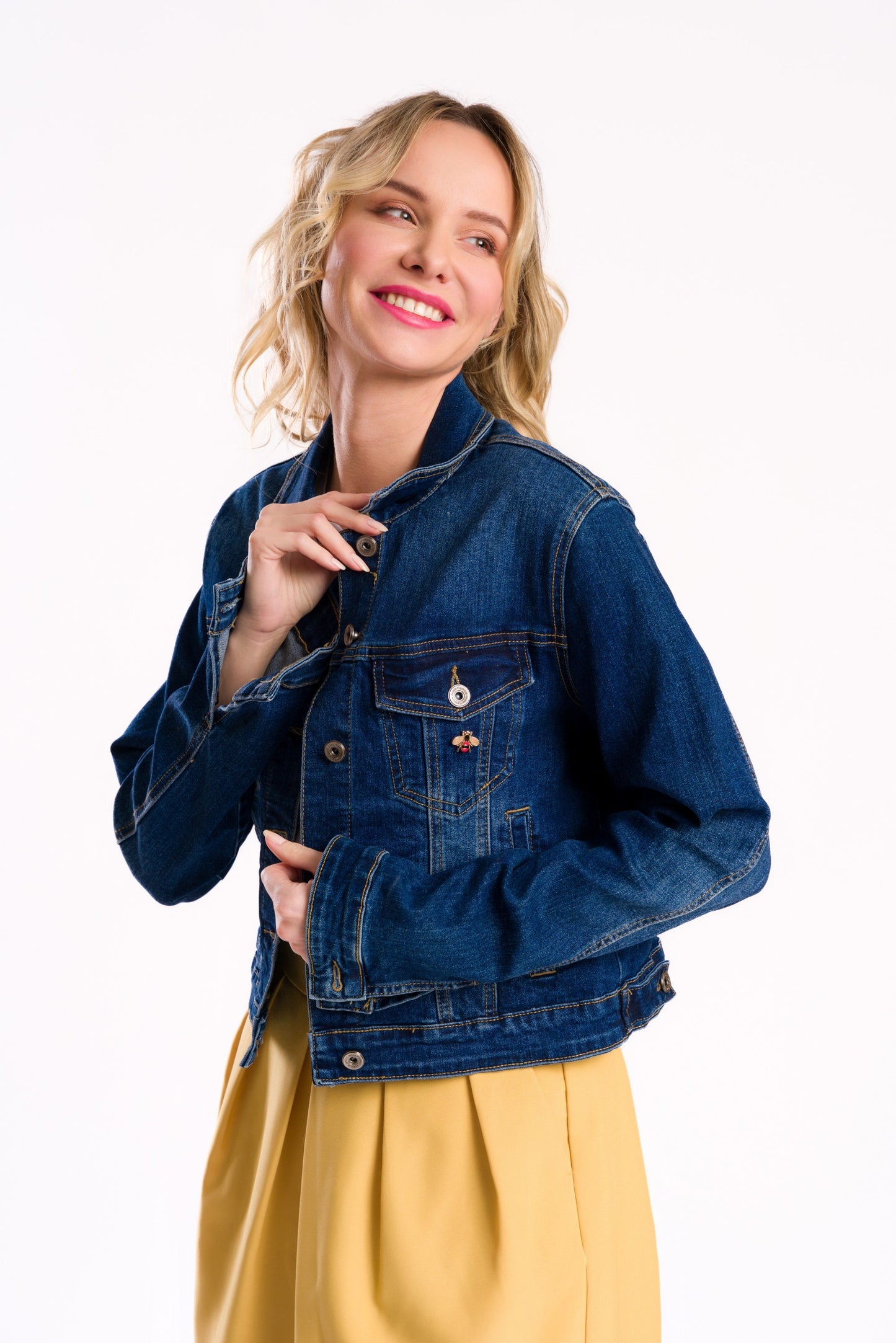 Pop - Art Woman "Oh WOW" denim jacket #recycled