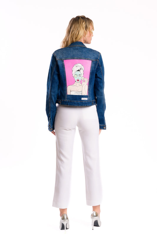 Spa Day denim jacket #recycled