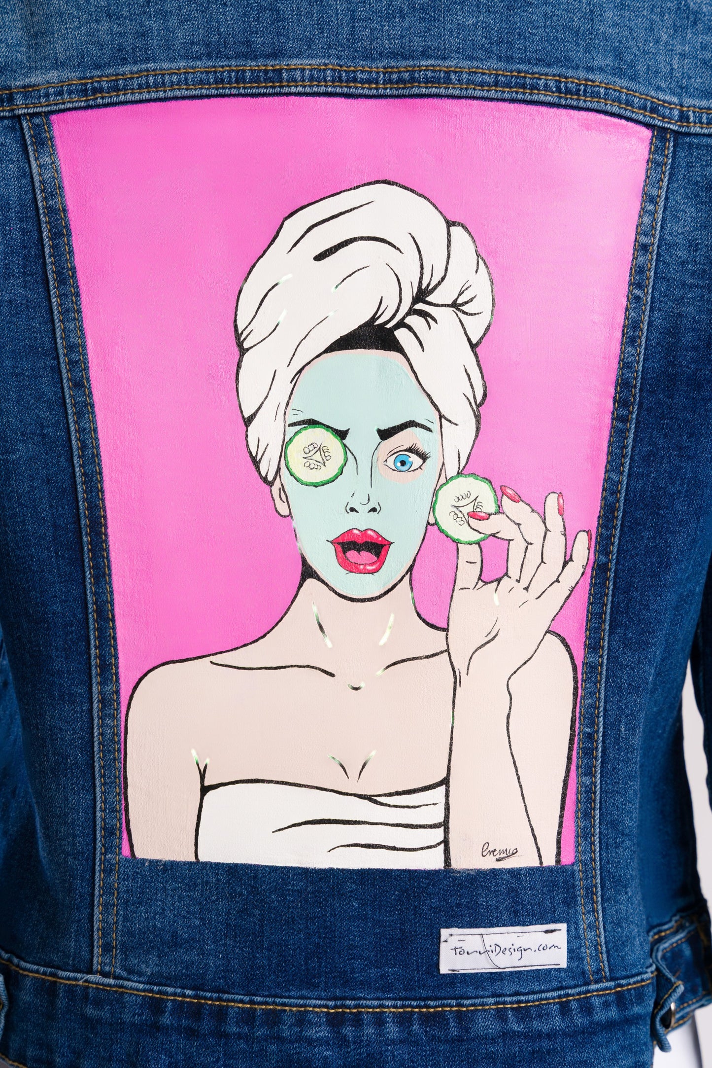 Spa Day denim jacket #recycled
