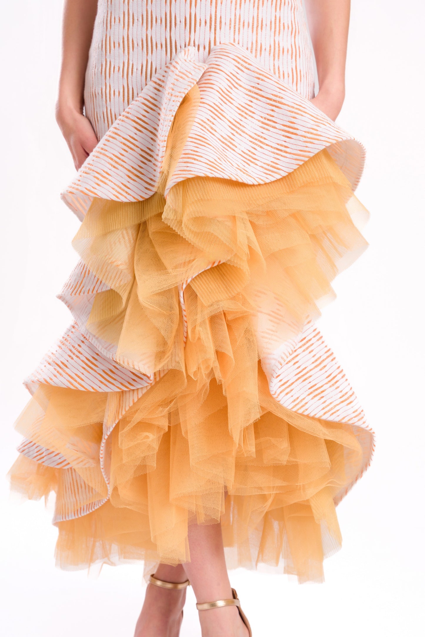 The Ruffled Tulle Dress & Fascinator Set