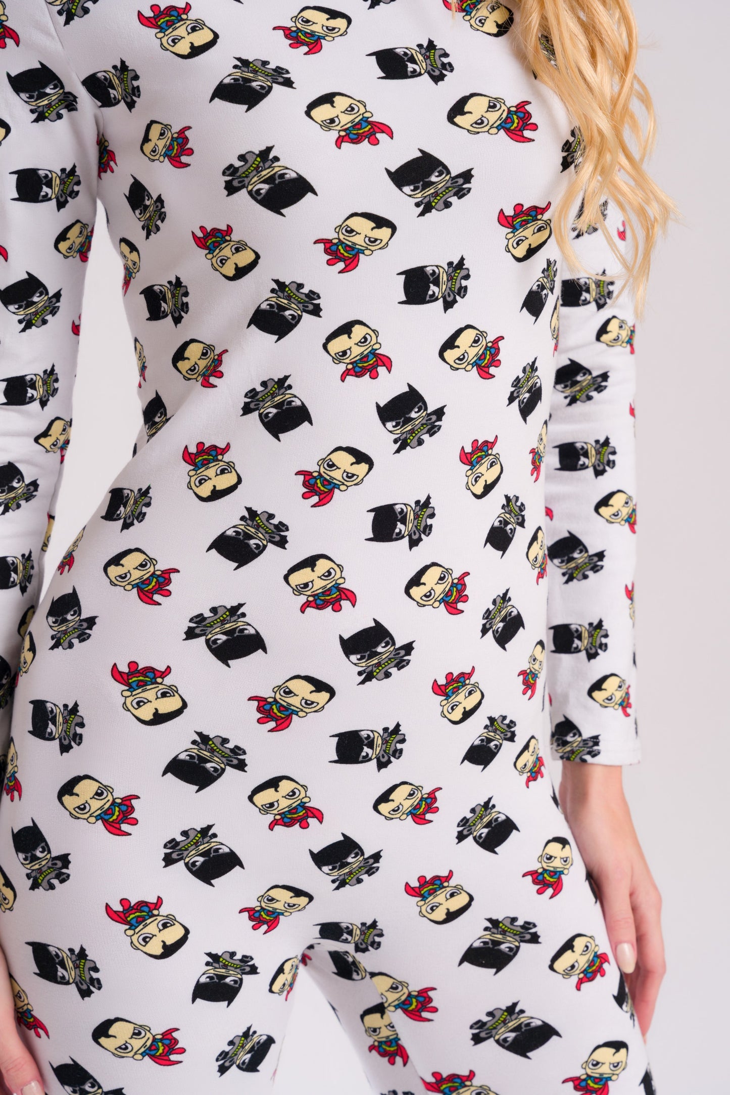 Superhero print onesie