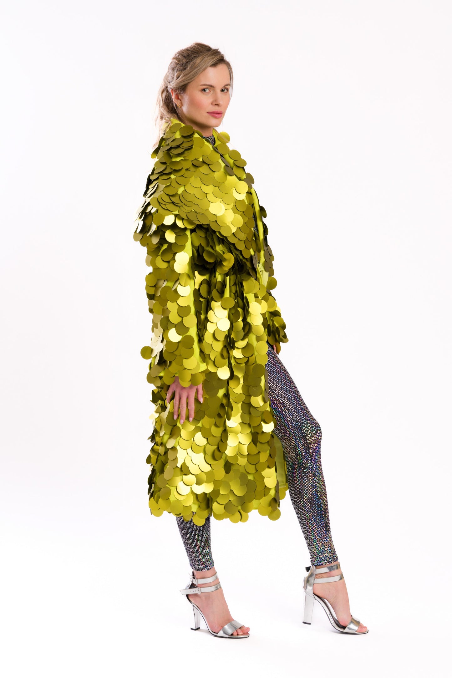 Big sequin long jacket