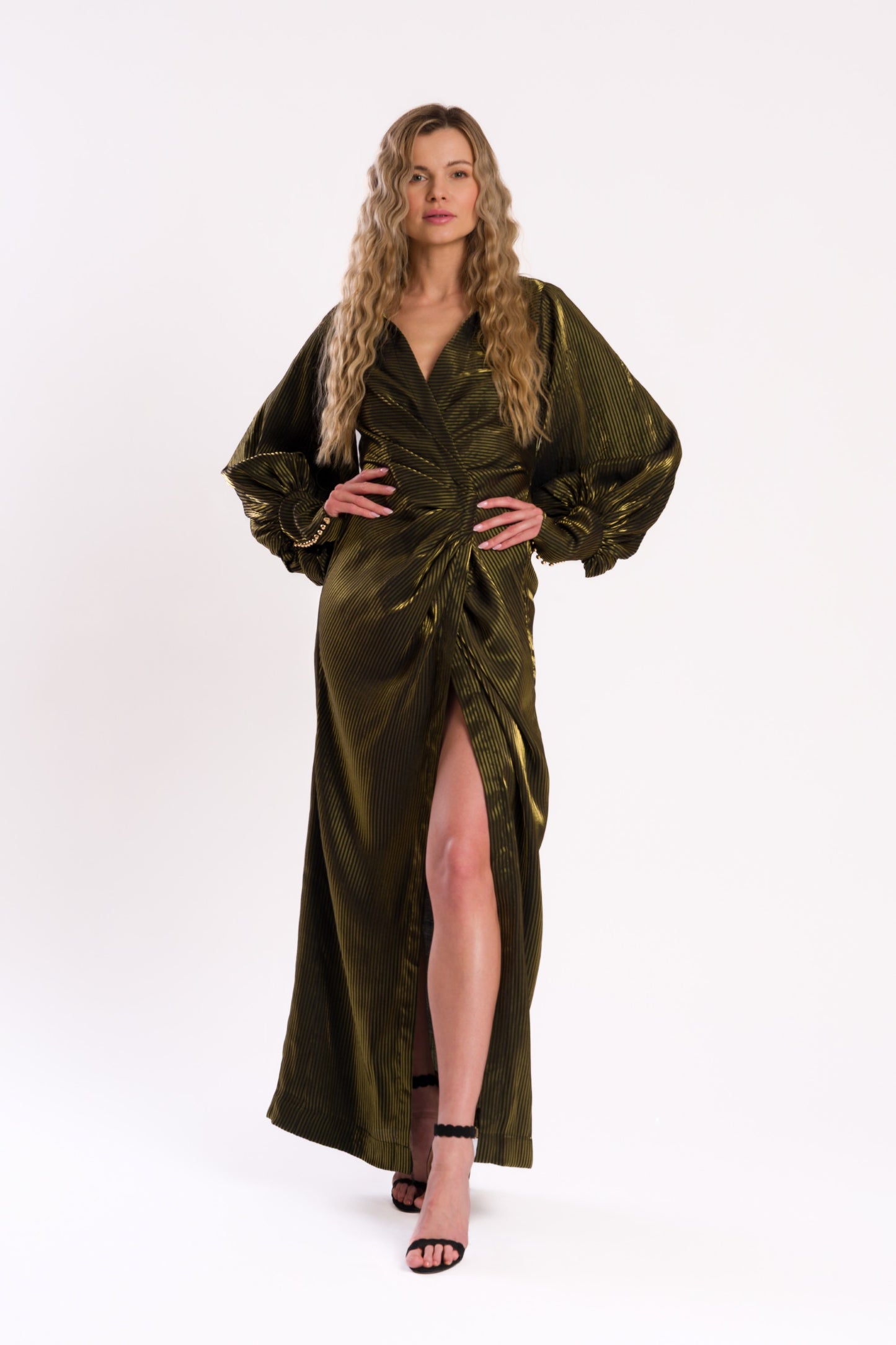 Black and gold dynasty inspired dress