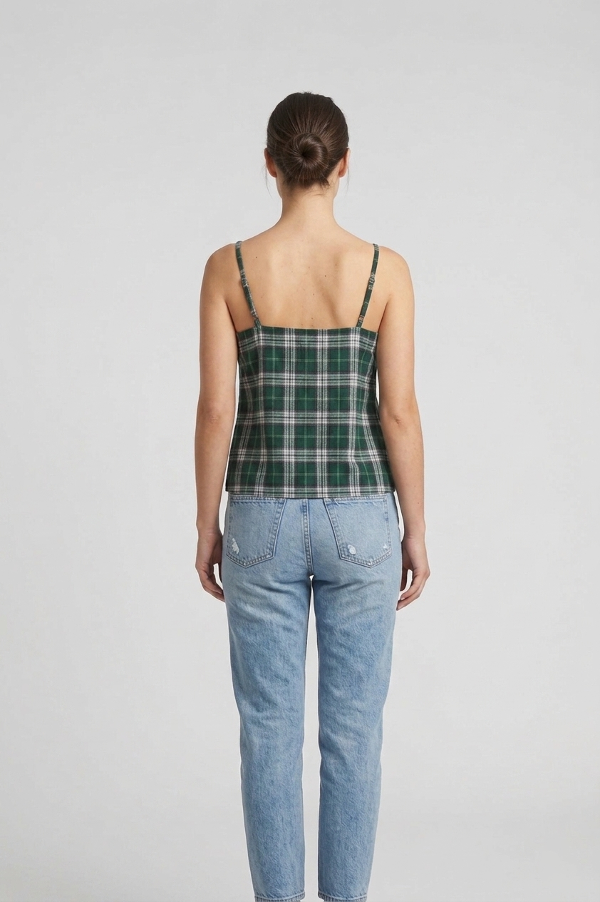 Upcycled Men's Flannel to Camisole Top