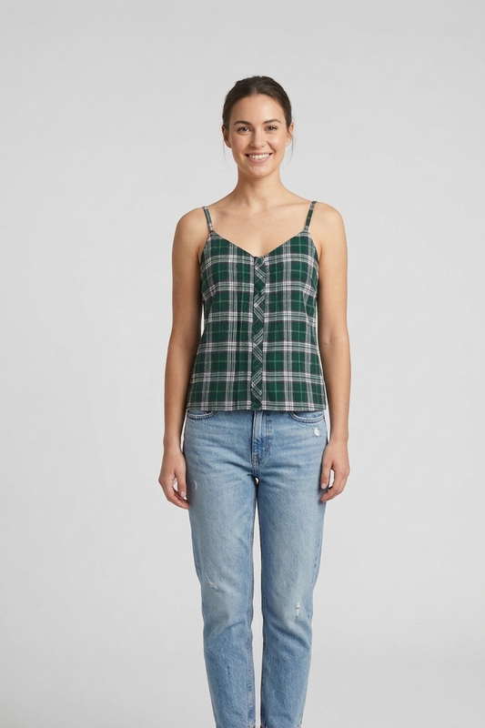 Upcycled Men's Flannel to Camisole Top